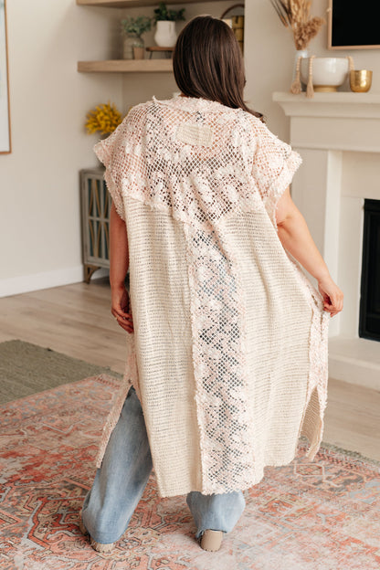A Little Defiant Crochet Duster Kimono - Southern Divas Boutique