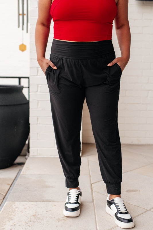 Always Accelerating Joggers in Black - Southern Divas Boutique