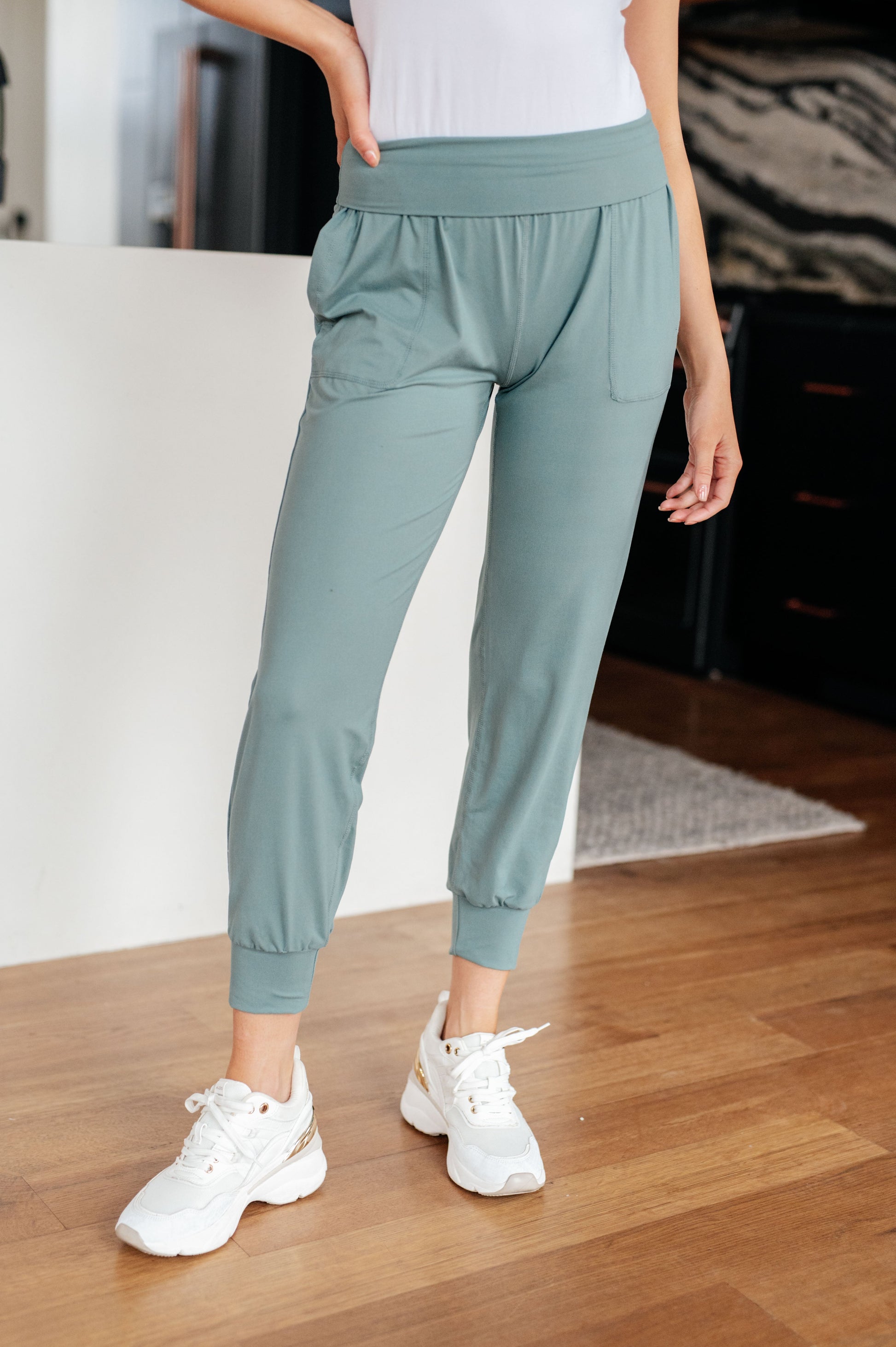 Always Accelerating Joggers in Tidewater Teal - Southern Divas Boutique