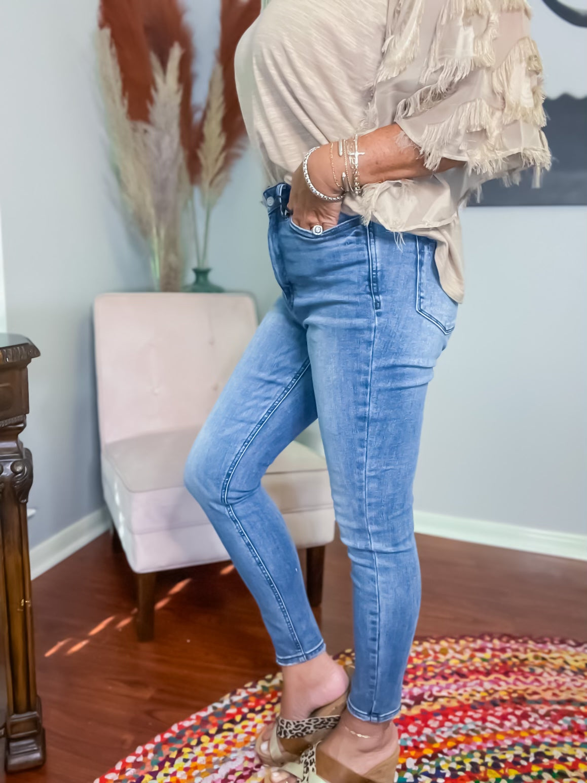Veronica High Rise Control Top Skinny Jeans - Southern Divas Boutique