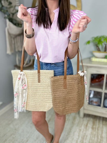 Summer Loving Straw Tote - Southern Divas Boutique