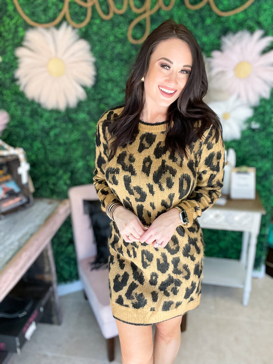 Easy To Style Leopard Dress - Southern Divas Boutique