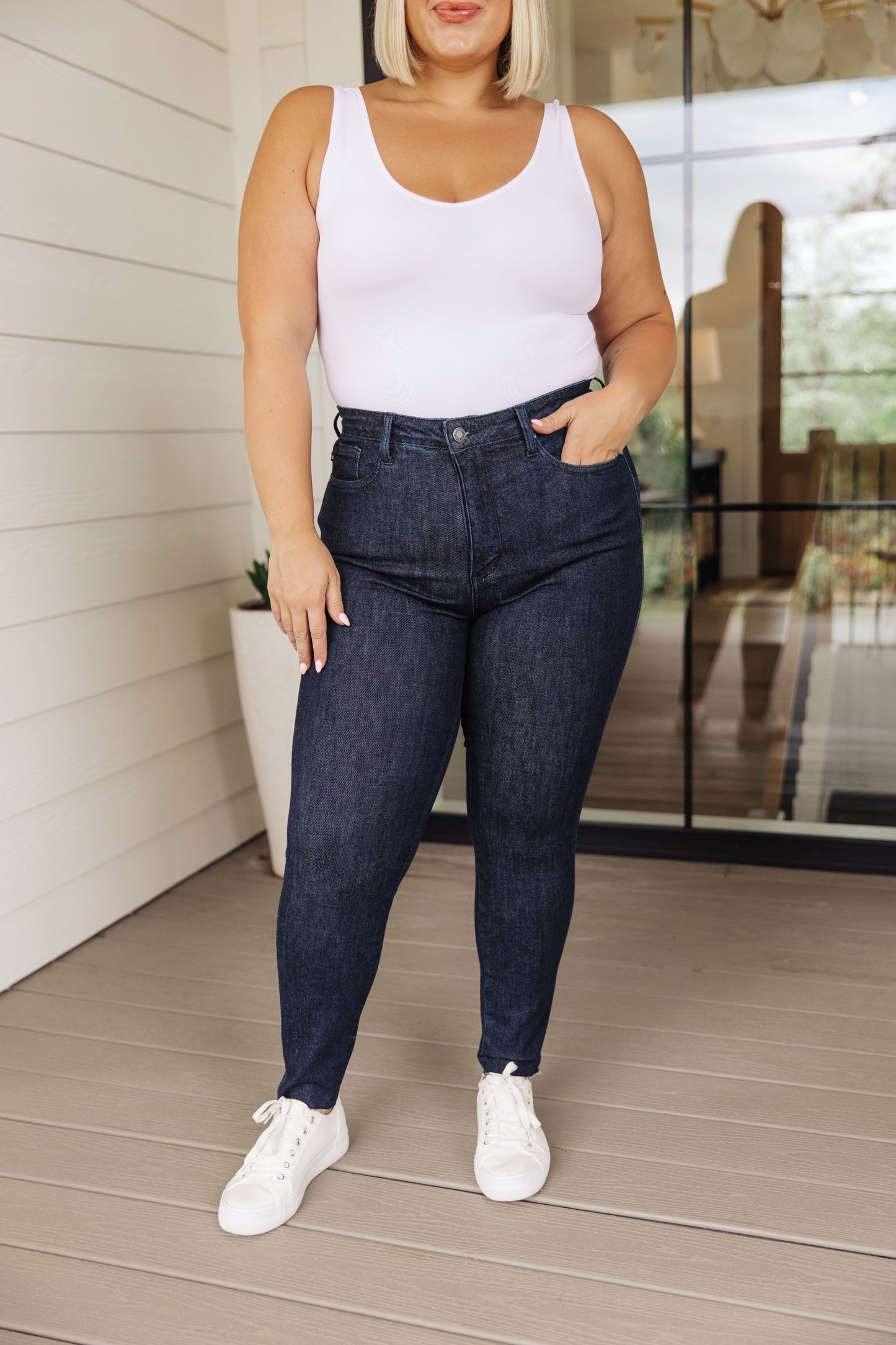 Constance High Rise Control Top Skinny Jeans - Southern Divas Boutique
