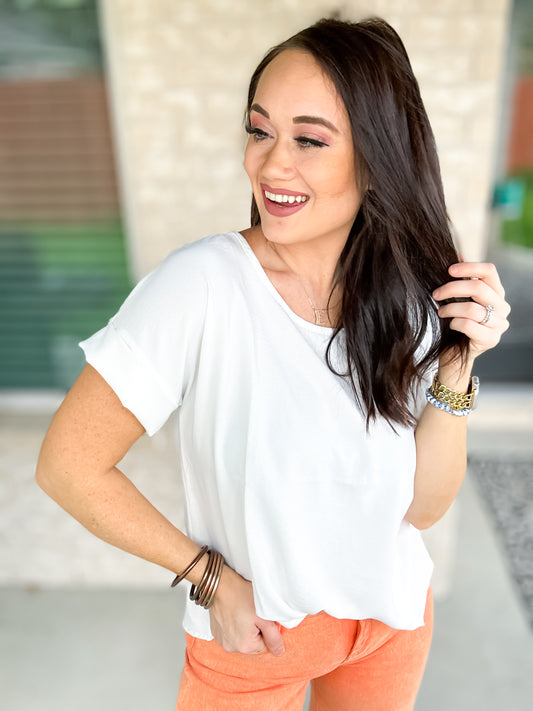 Weekend Comfort Top - Off White - Southern Divas Boutique