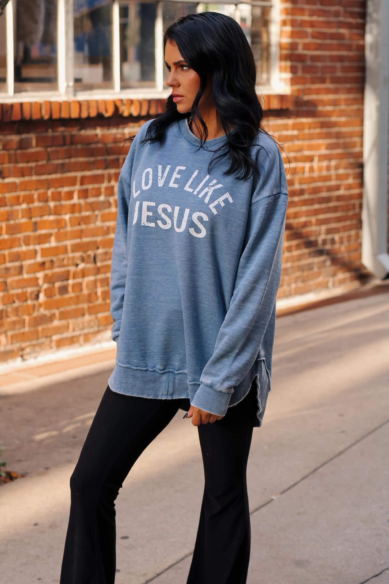 Love Like Jesus Crew Neck Pullover - Southern Divas Boutique