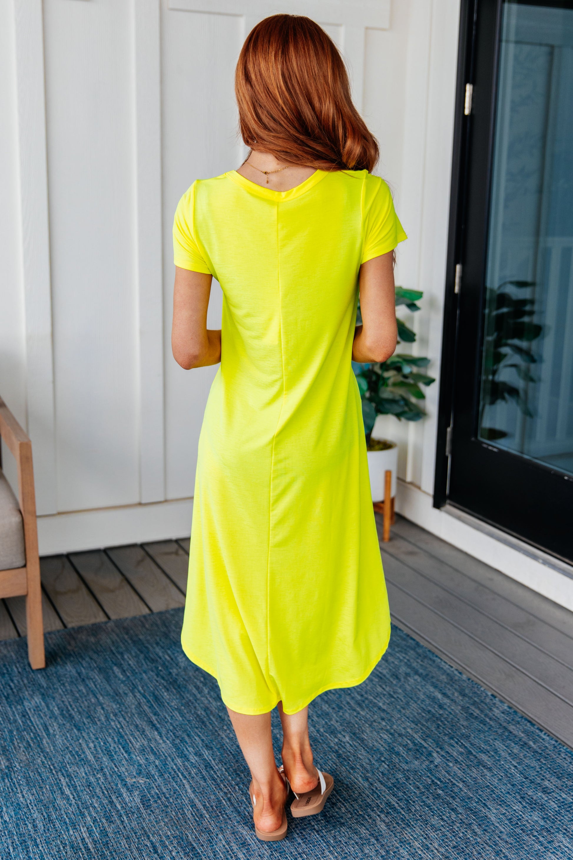 Dolman Sleeve Maxi Dress in Neon Yellow - Southern Divas Boutique
