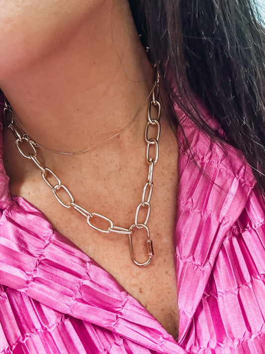 Mini Chain Link Necklace ( Multiple Colors ) - Southern Divas Boutique
