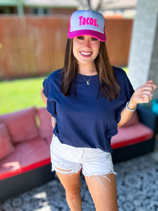 Love Notes Top - Navy
