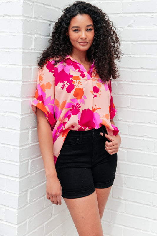 Hazy Cosmic Jive Relaxed Blouse - Southern Divas Boutique
