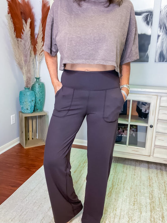Moving and Grooving Wide Leg Leggings
