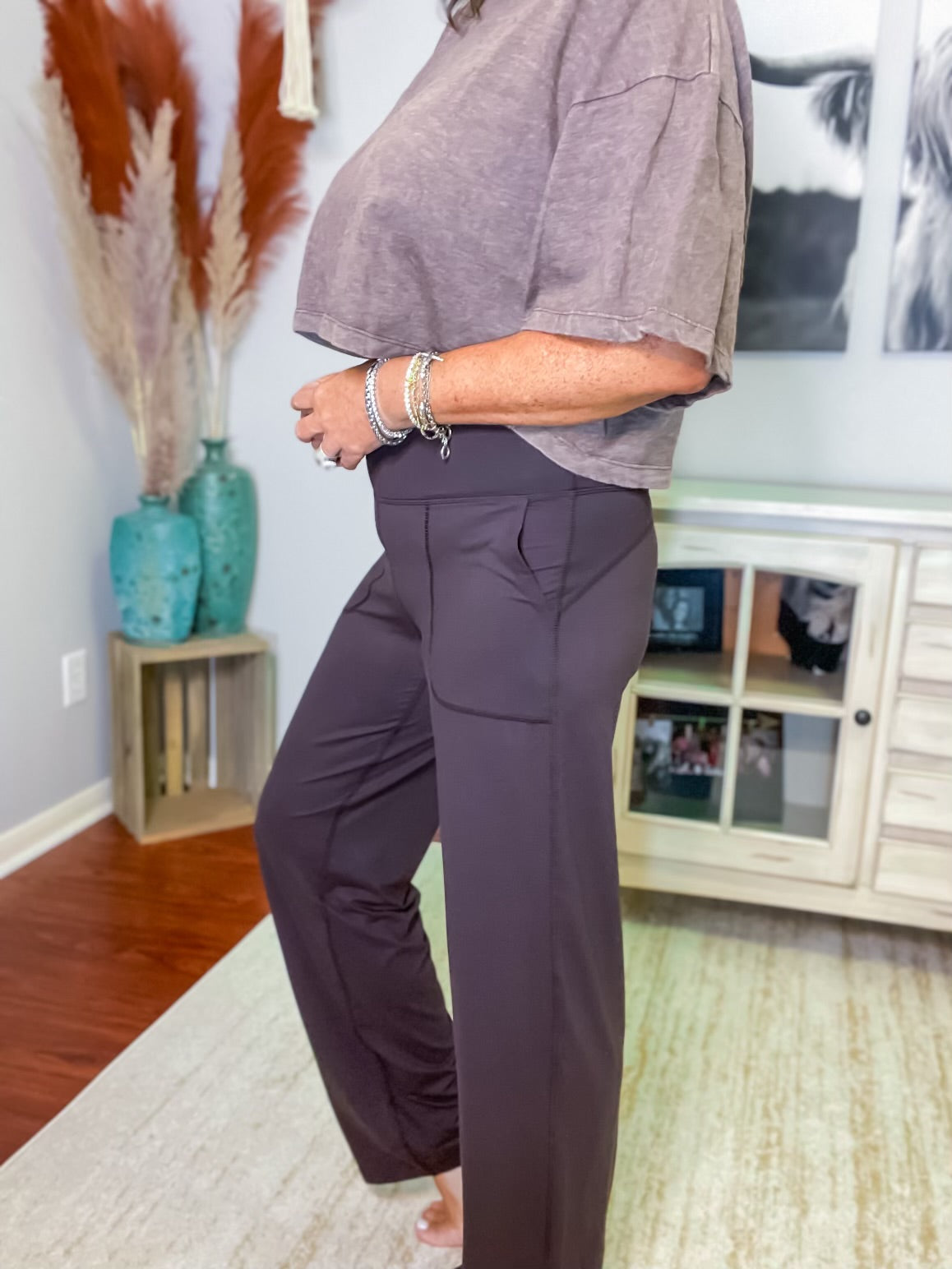 Moving and Grooving Wide Leg Leggings - Southern Divas Boutique