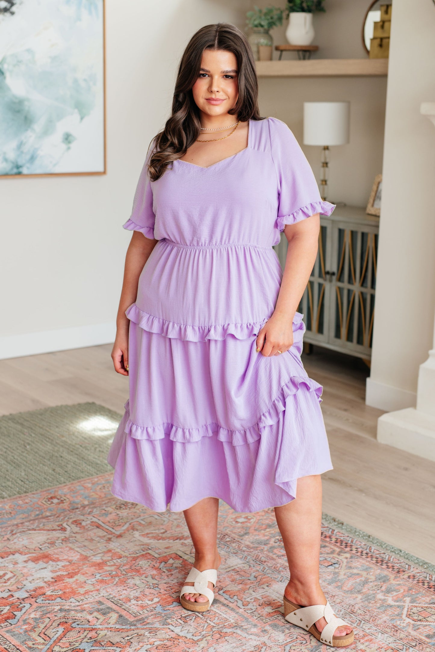 In My Carefree Era Tiered Ruffled Dress - Southern Divas Boutique