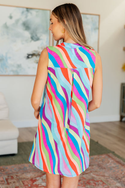 Elizabeth Tank Dress - Multi Mod Stripe - Southern Divas Boutique
