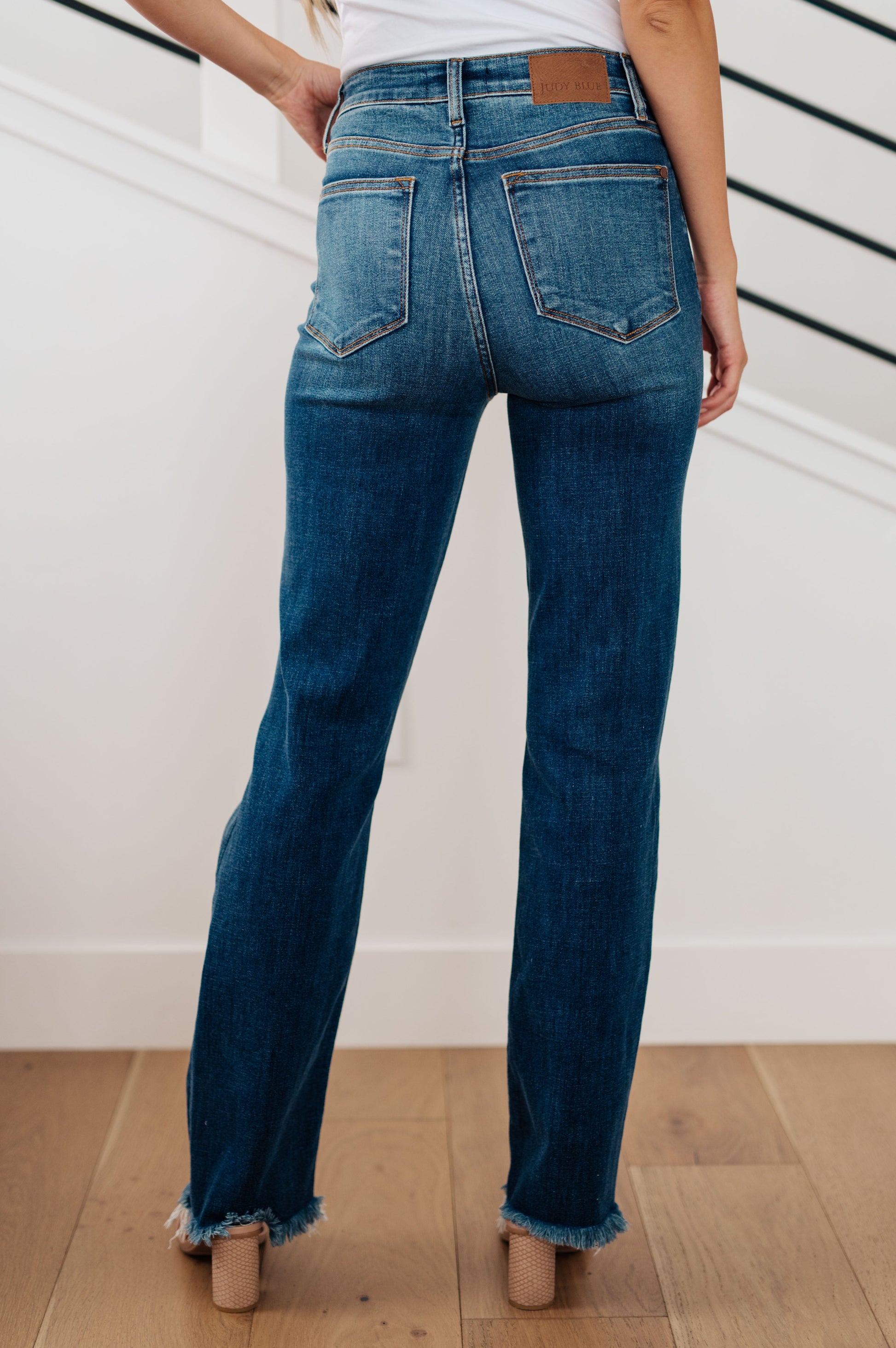 Morgan High Rise Distressed Straight Jeans - Southern Divas Boutique