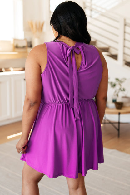 One Of Us Purple Romper Dress - Southern Divas Boutique