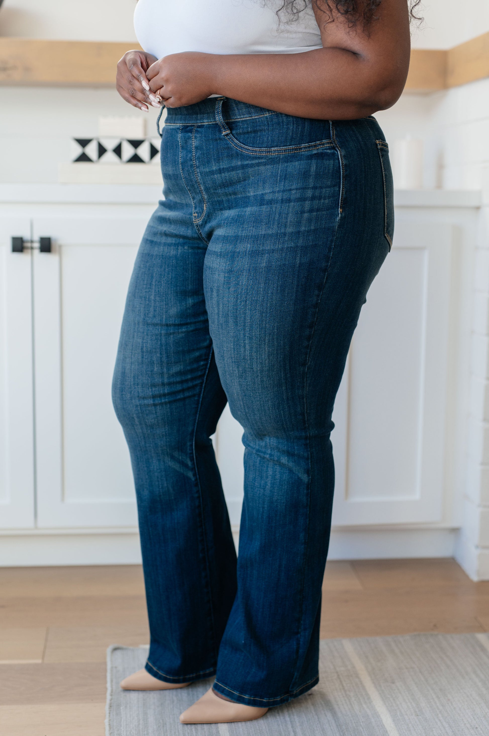 Ricki High Rise Pull On Slim Bootcut Jeans - Southern Divas Boutique