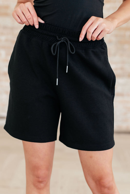 Settle In Dad Shorts in Black - Southern Divas Boutique