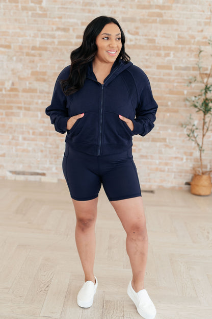 Getting Active Biker Shorts in Navy - Southern Divas Boutique