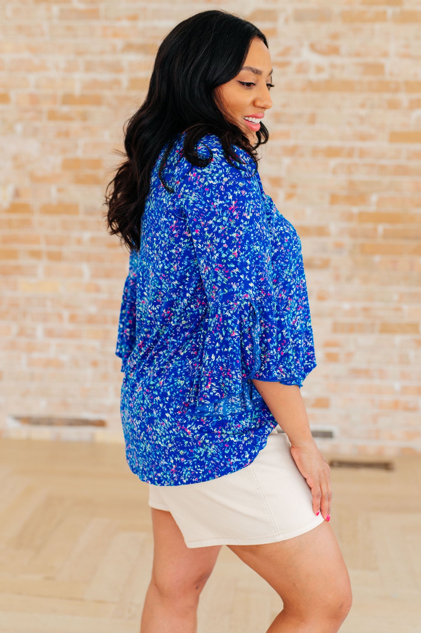 Willow Bell Sleeve Top in Royal - Southern Divas Boutique