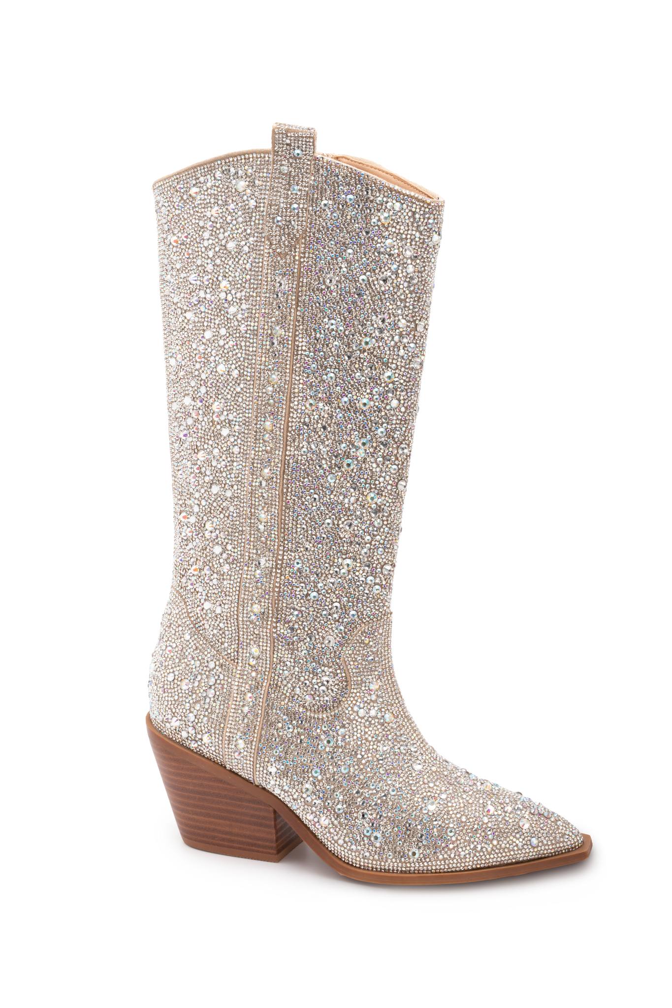 Glitzy Clear Rhinestones Boots - Southern Divas Boutique