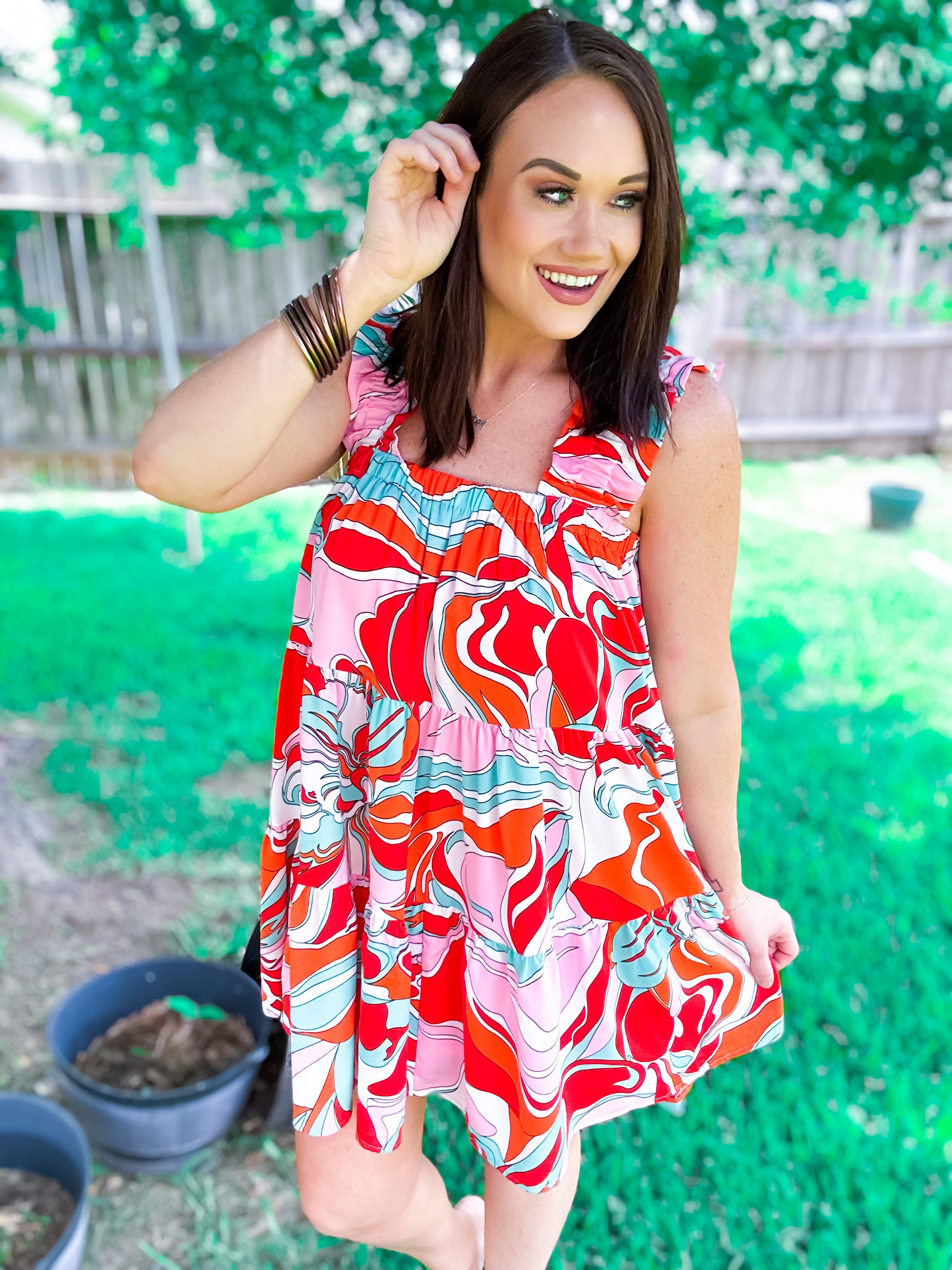 Groovy Baby Tiered Dress - Southern Divas Boutique