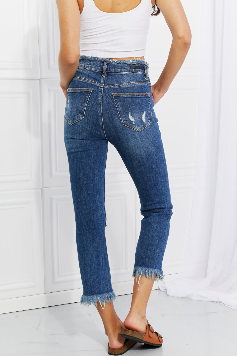 Undone Chic Straight Leg Jeans - Southern Divas Boutique