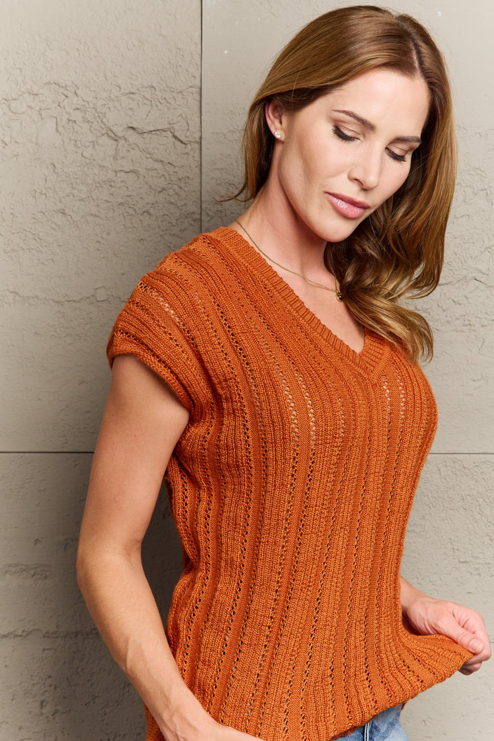 Preppy Casual Knit Sweater Vest - Southern Divas Boutique