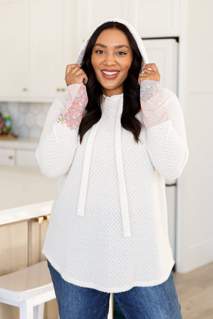A Tad Chilly Waffle Knit Hoodie - Southern Divas Boutique