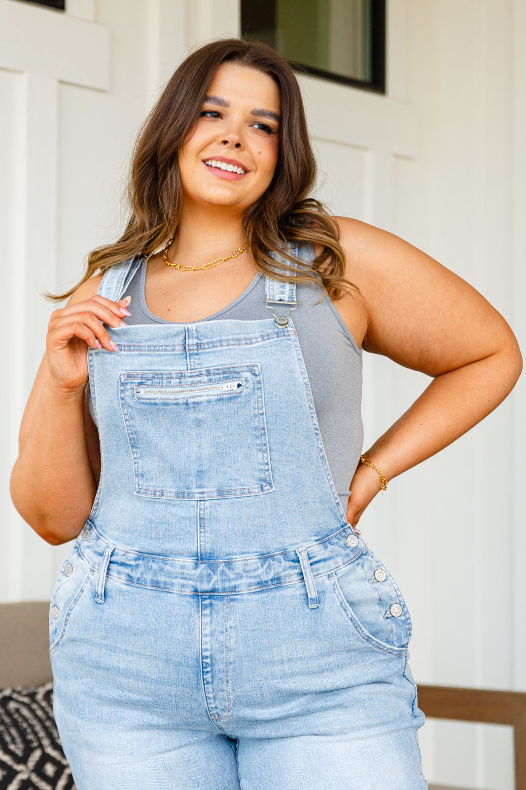 Annabelle Distressed Straight Leg Overalls - Southern Divas Boutique