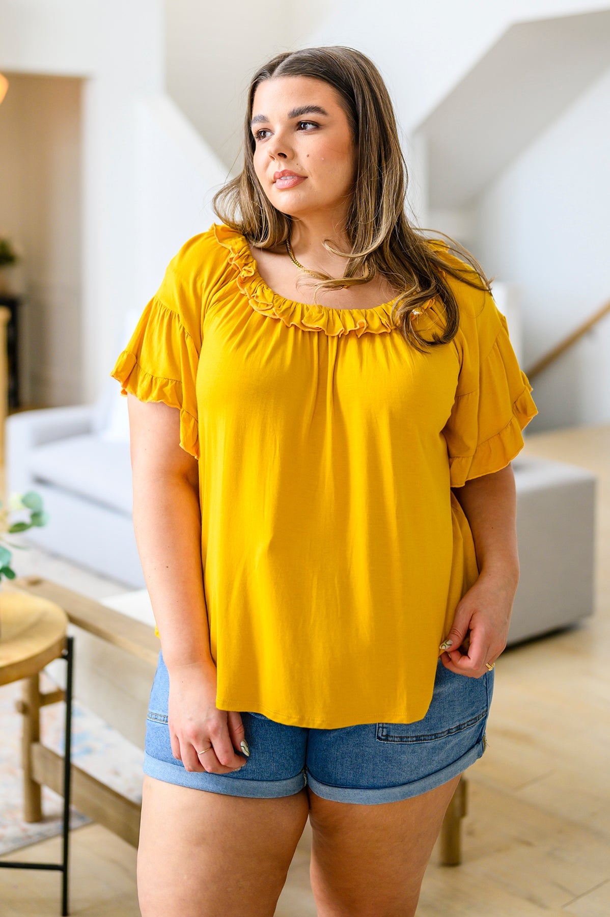 Capture The Moment Top In Yellow - Southern Divas Boutique