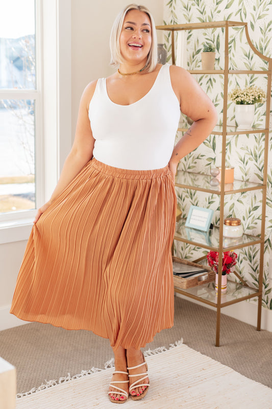 Are You Talking to Me Pleated Midi Skirt - Southern Divas Boutique