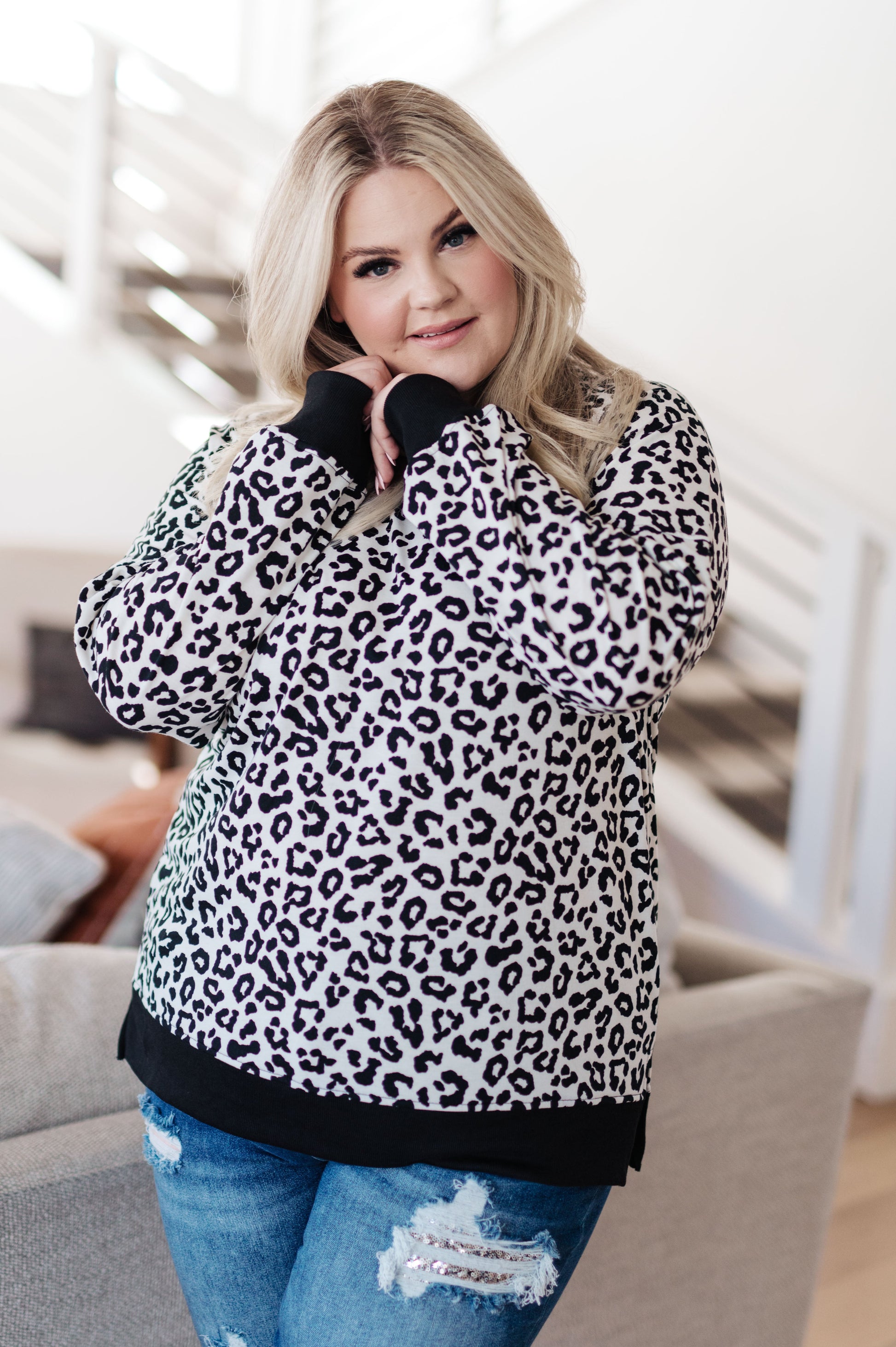 Cozy in Cheetah Pullover Sweatshirt - Southern Divas Boutique