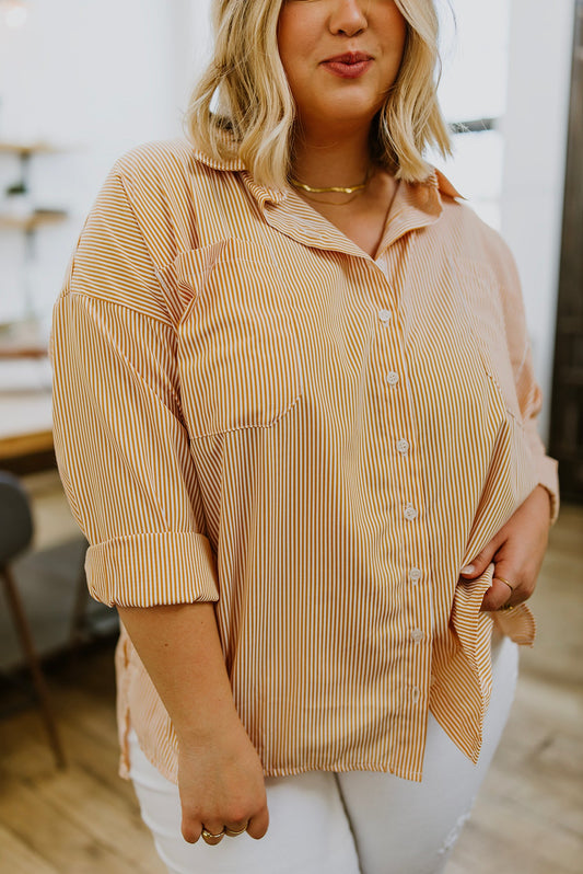 Easy On The Eyes Striped Button Up - Southern Divas Boutique