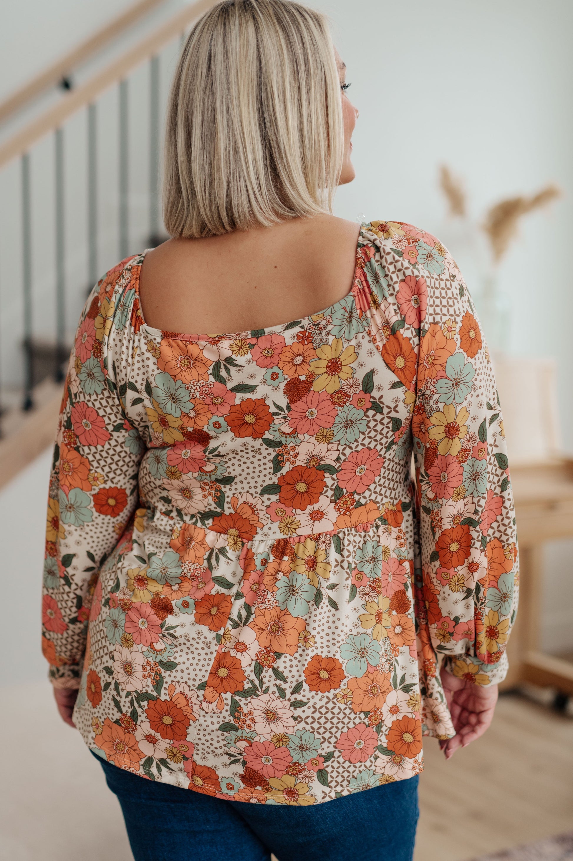 Fall For Florals Babydoll Top - Southern Divas Boutique