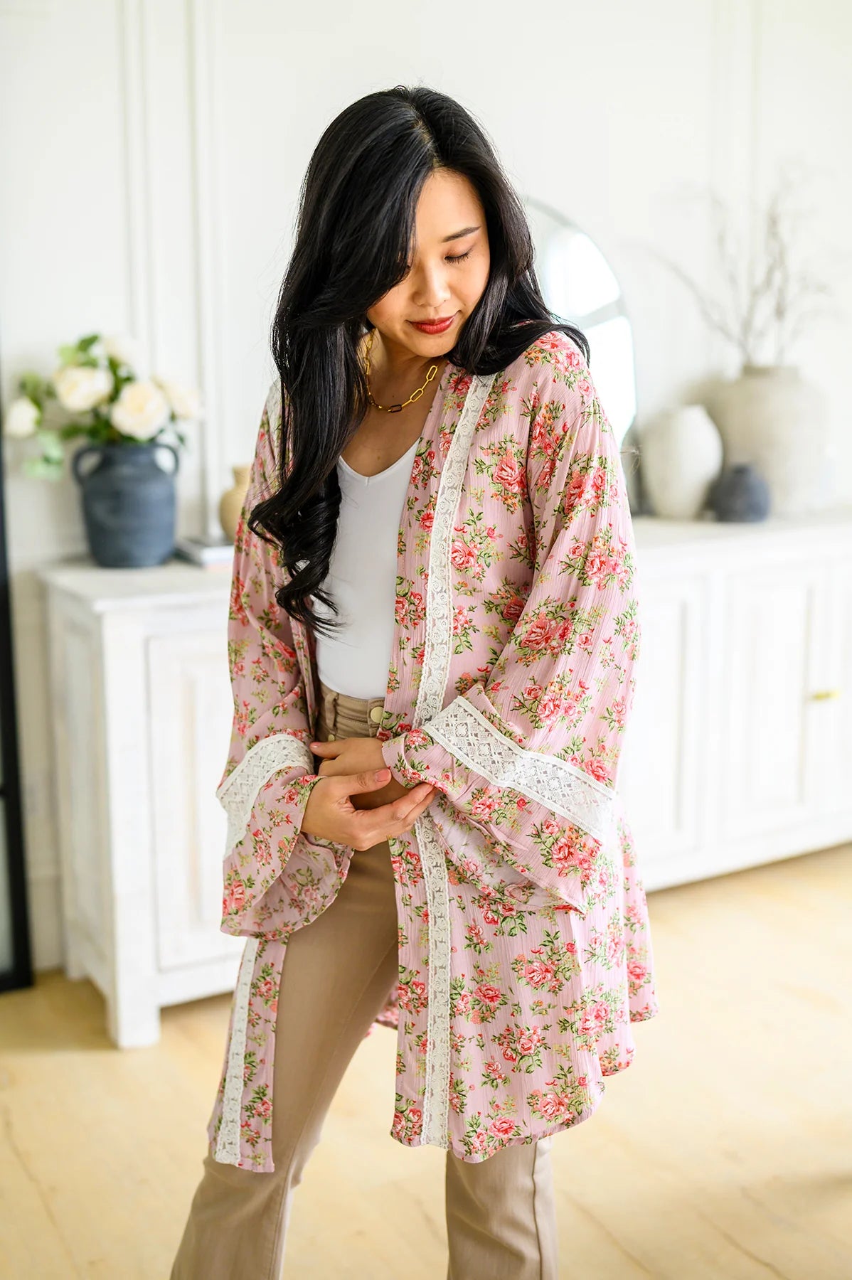 Floral Femme Kimono - Southern Divas Boutique