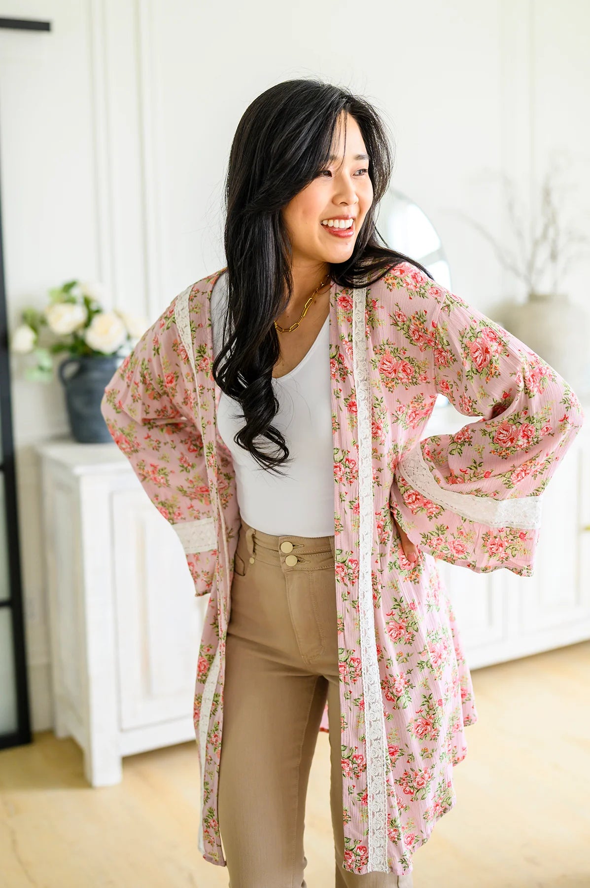 Floral Femme Kimono - Southern Divas Boutique