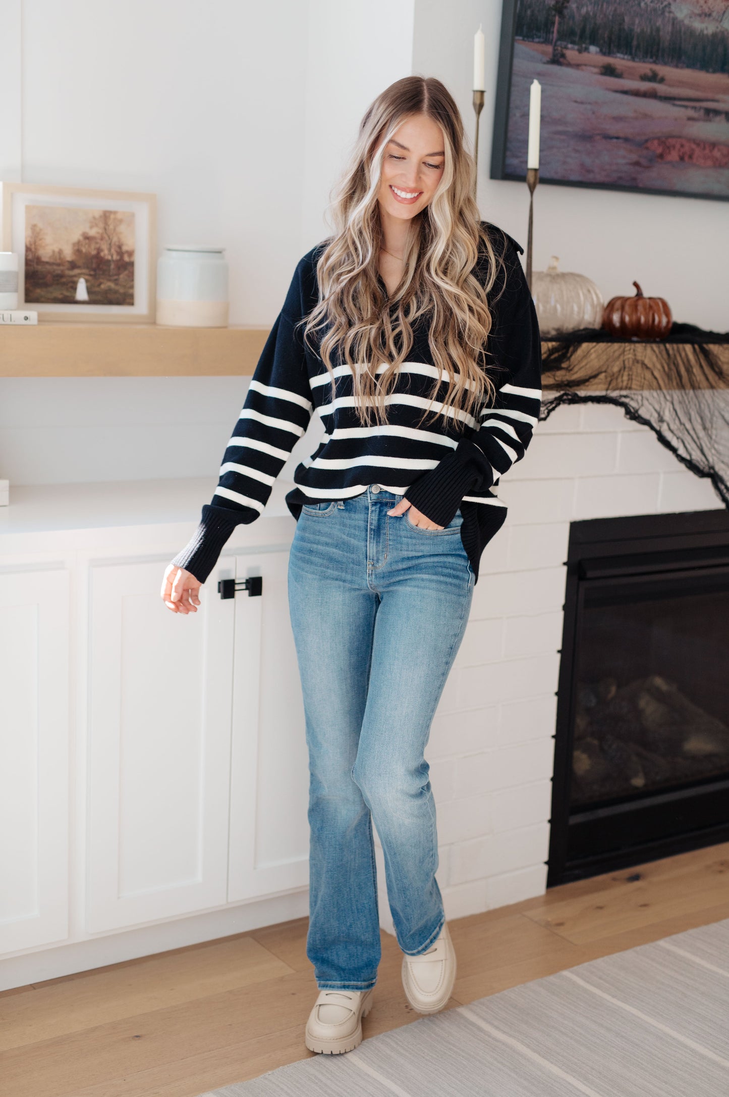 From Here On Out Striped Sweater - Southern Divas Boutique