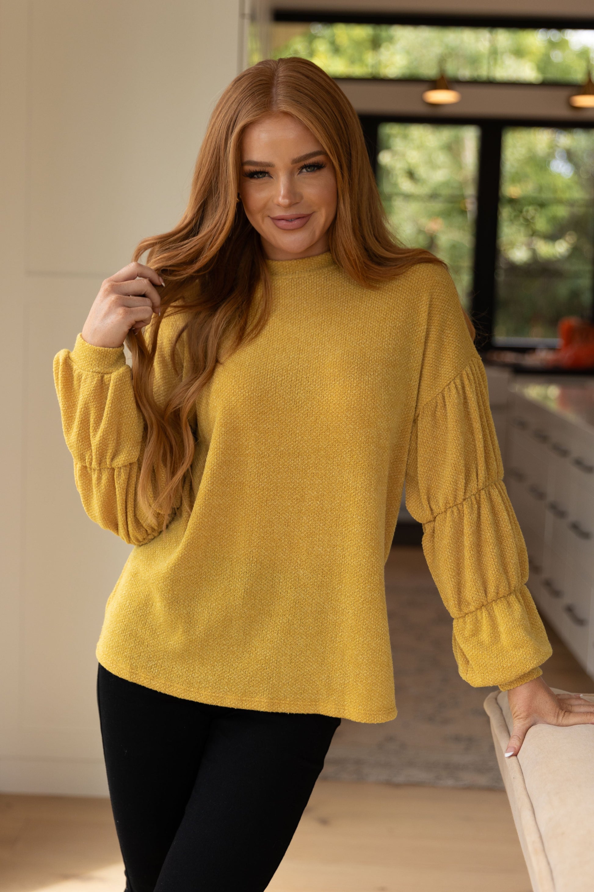 Honey Be Mine Balloon Sleeve Sweater - Southern Divas Boutique
