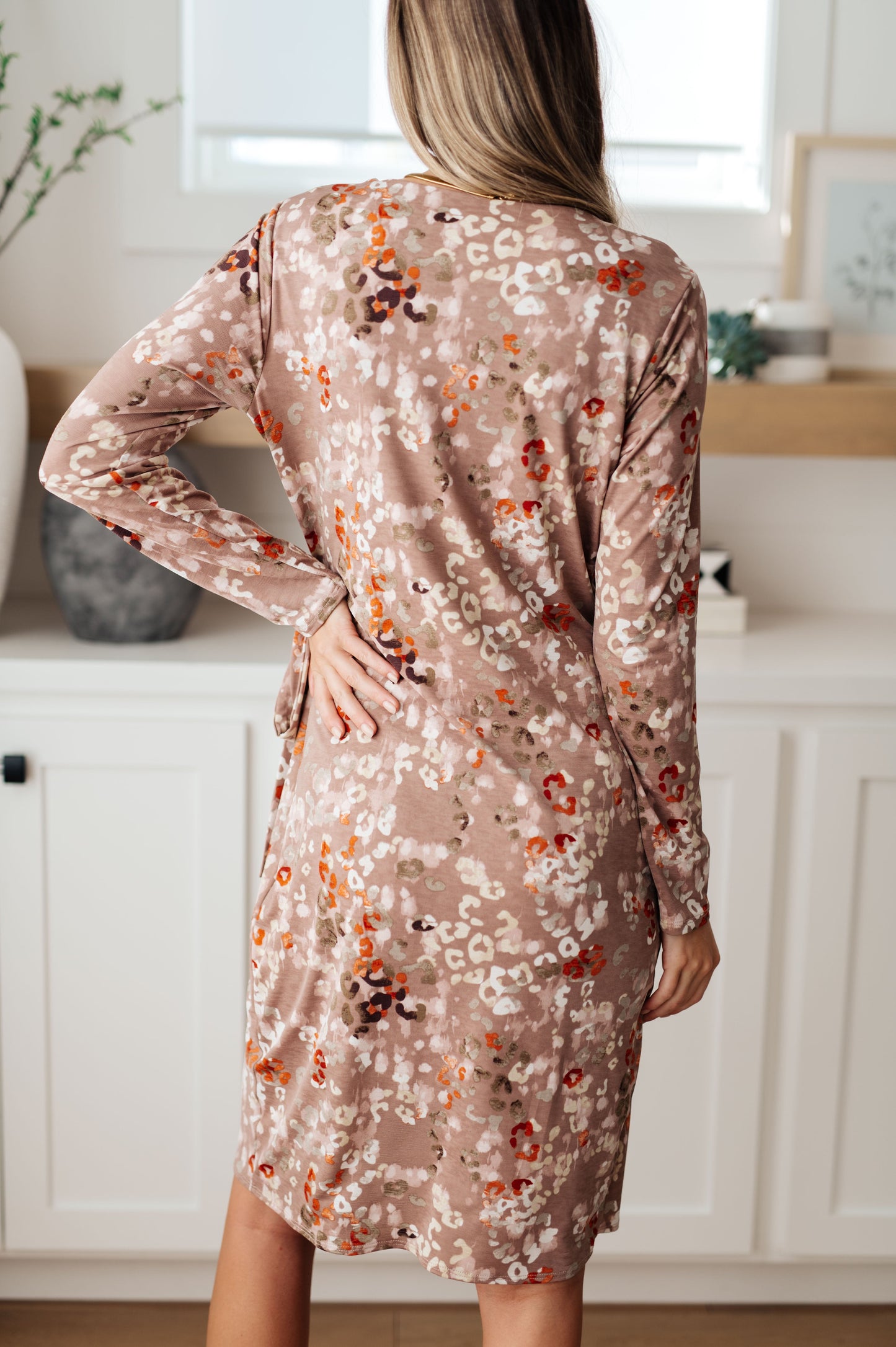 Honey Do I Ever Faux Wrap Dress in Taupe - Southern Divas Boutique