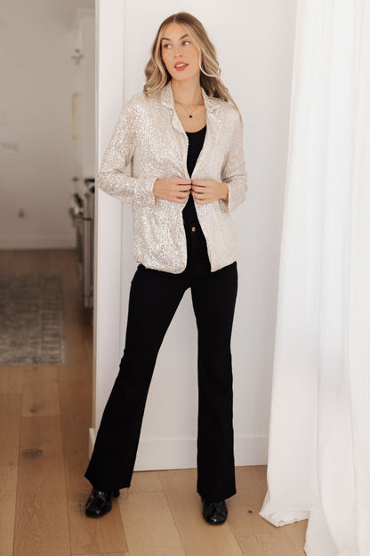 I Know You're Busy Sequin Blazer - Southern Divas Boutique