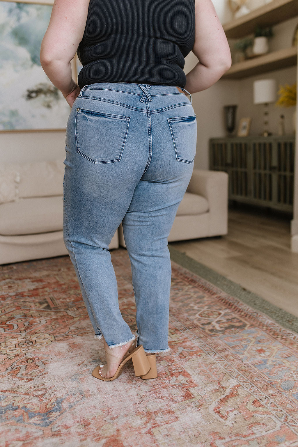 Mariah Mid Rise Cool Relaxed Jeans - Southern Divas Boutique