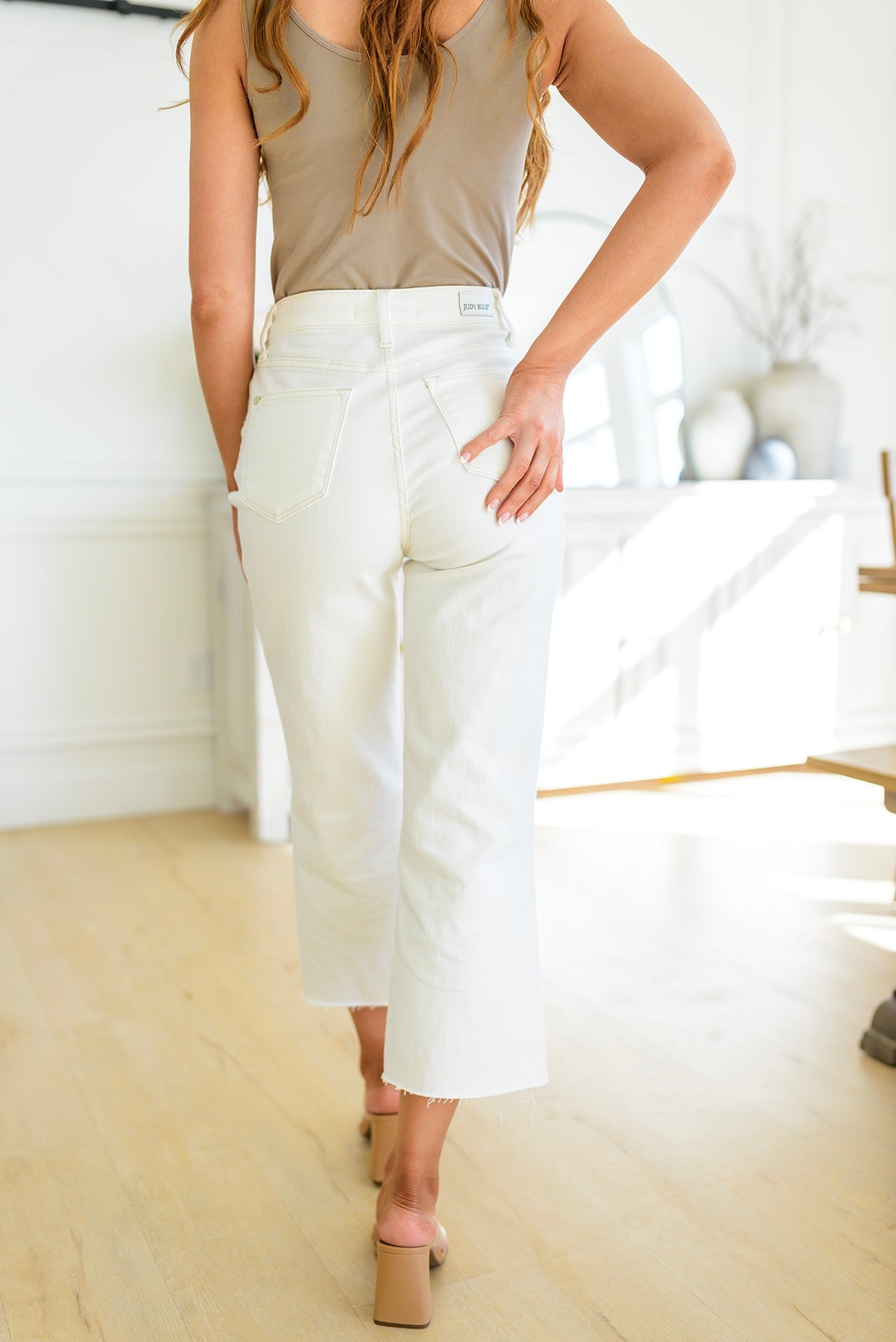 Not Too Salty High Rise Wide Leg Cropped Jeans - Southern Divas Boutique