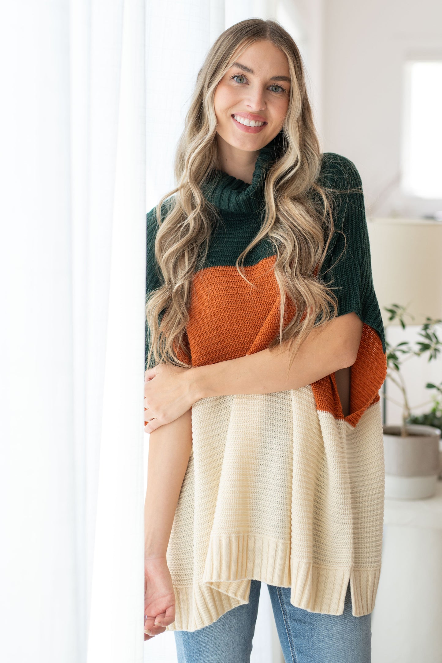 Perfectly Prompted Turtleneck Sweater - Southern Divas Boutique