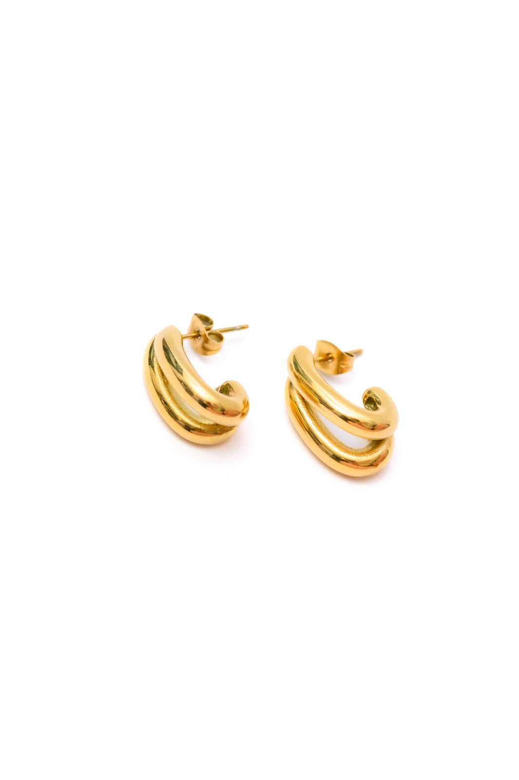 Pushing Limits Gold Plated Earrings - Southern Divas Boutique