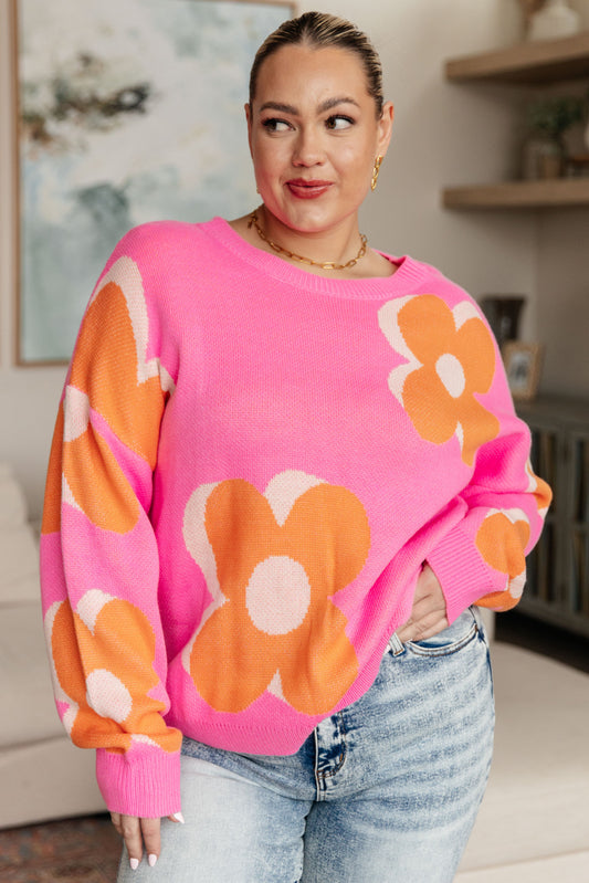 Quietly Bold Mod Floral Sweater - Southern Divas Boutique