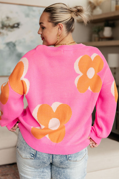 Quietly Bold Mod Floral Sweater - Southern Divas Boutique