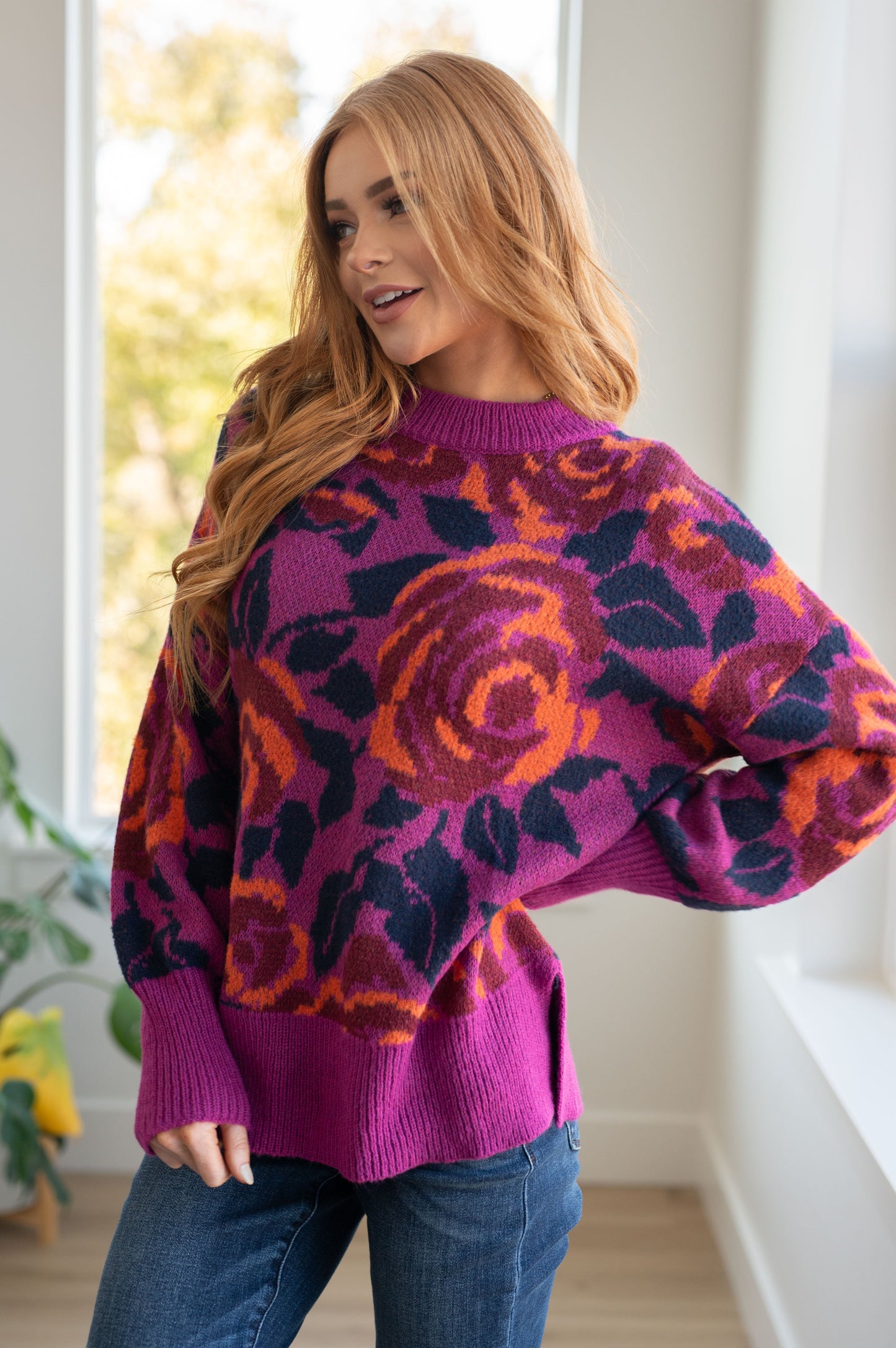 Rosie Posey Floral Sweater - Southern Divas Boutique