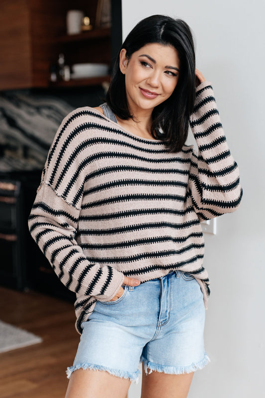Self Assured Striped Sweater - Southern Divas Boutique