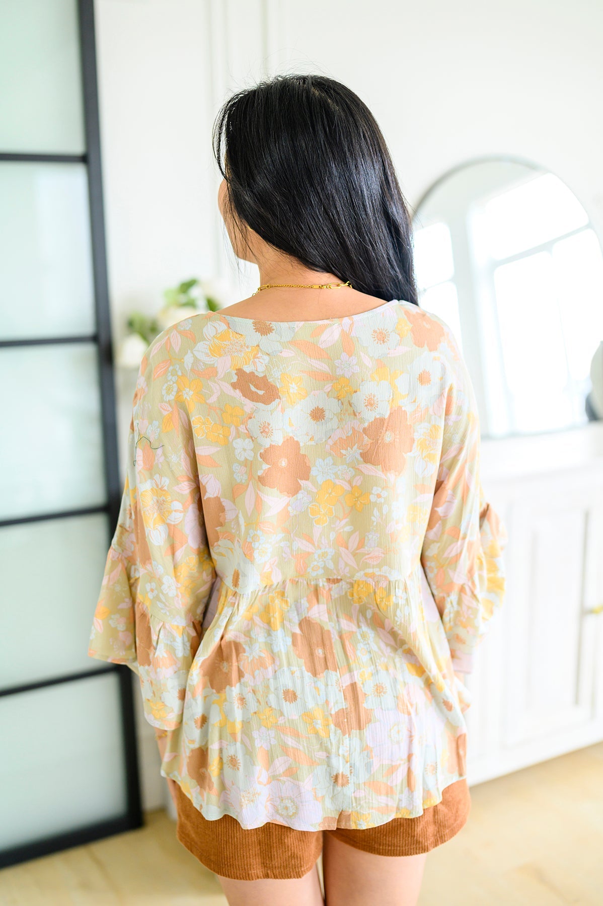 Singled Out Floral Blouse in Green - Southern Divas Boutique