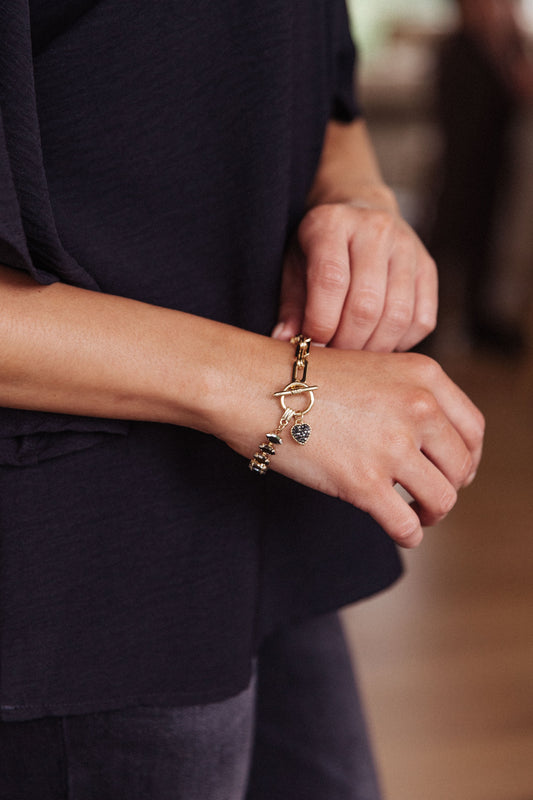 Sofia Toggle Bracelet In Gold - Southern Divas Boutique